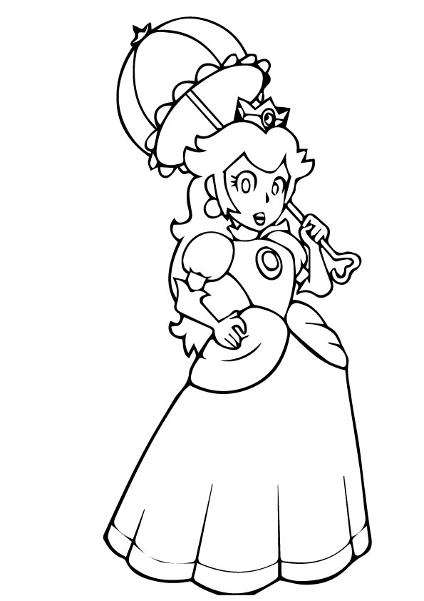 Princess Peach Coloring Pages for Kids 52