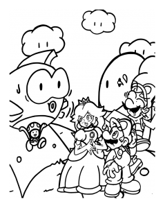 Princess Peach Coloring Pages for Kids 58