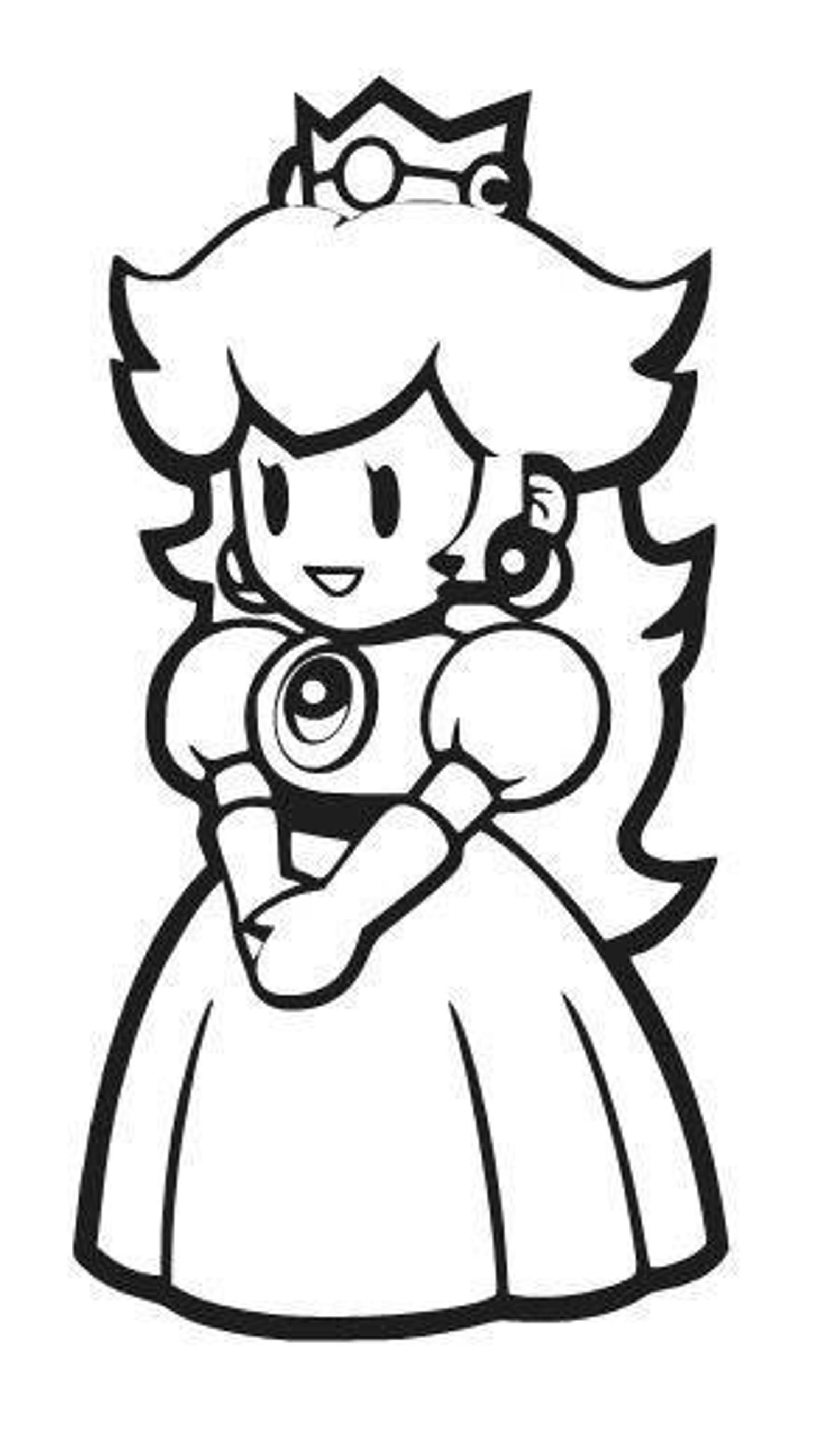 Princess Peach Coloring Pages for Kids 60