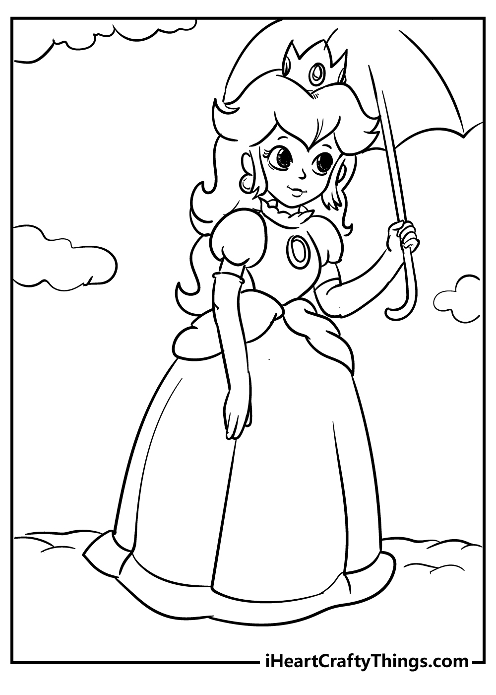 Princess Peach Coloring Pages for Kids 65