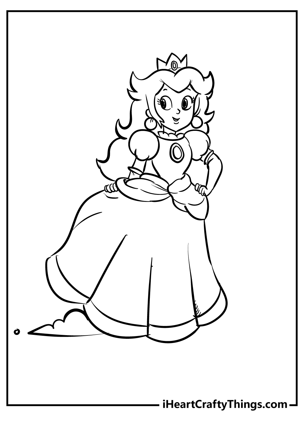 Princess Peach Coloring Pages for Kids 66
