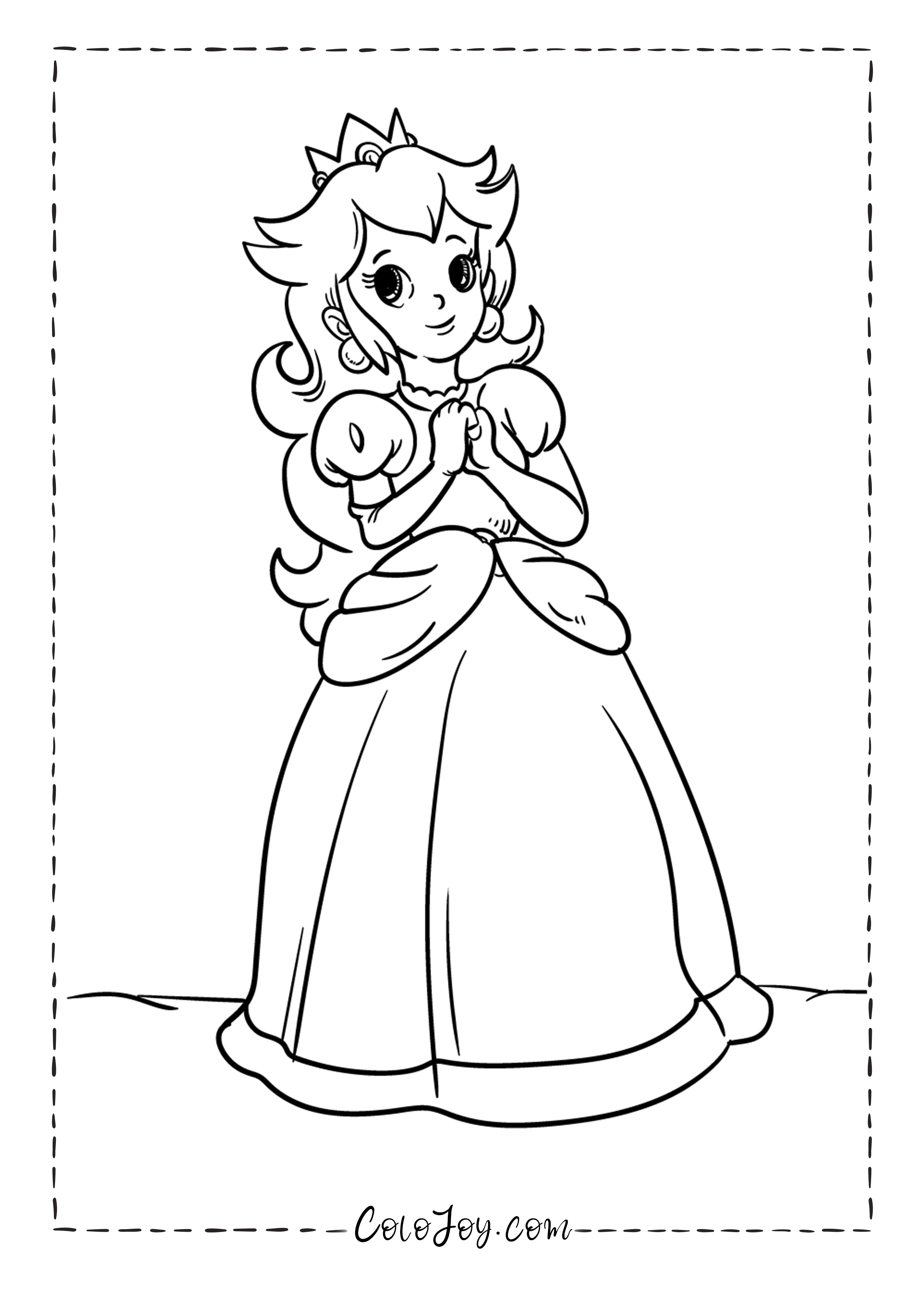 Princess Peach Coloring Pages for Kids 67