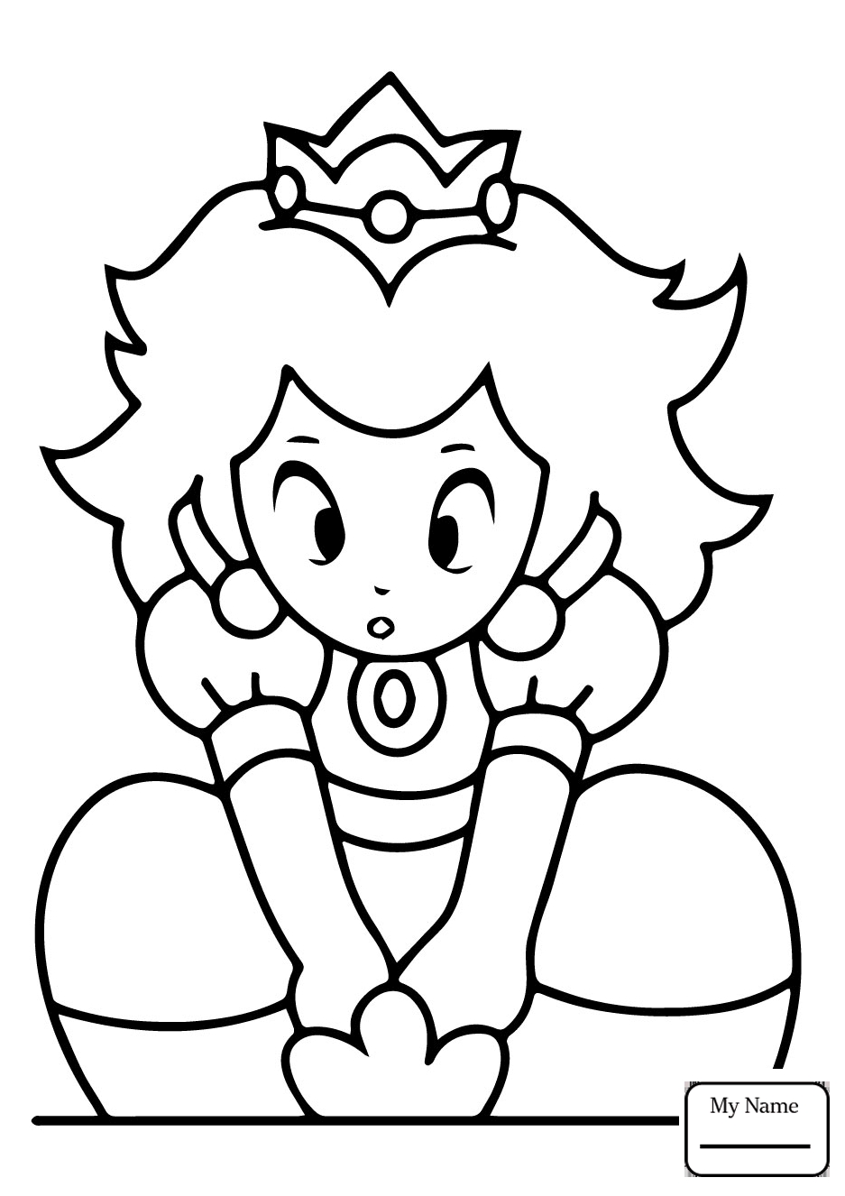 Princess Peach Coloring Pages for Kids 68