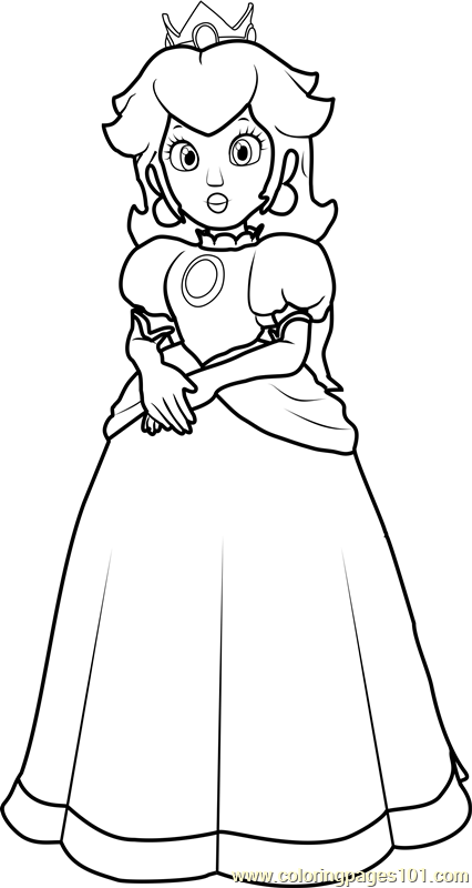 Princess Peach Coloring Pages for Kids 70