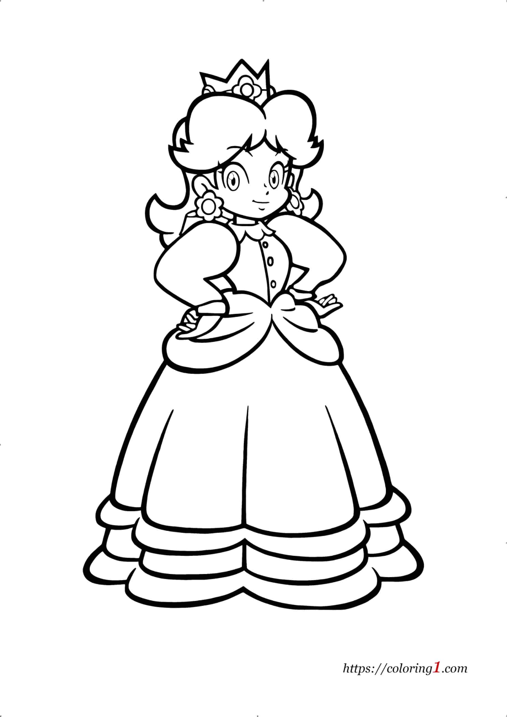 Princess Peach Coloring Pages for Kids 71