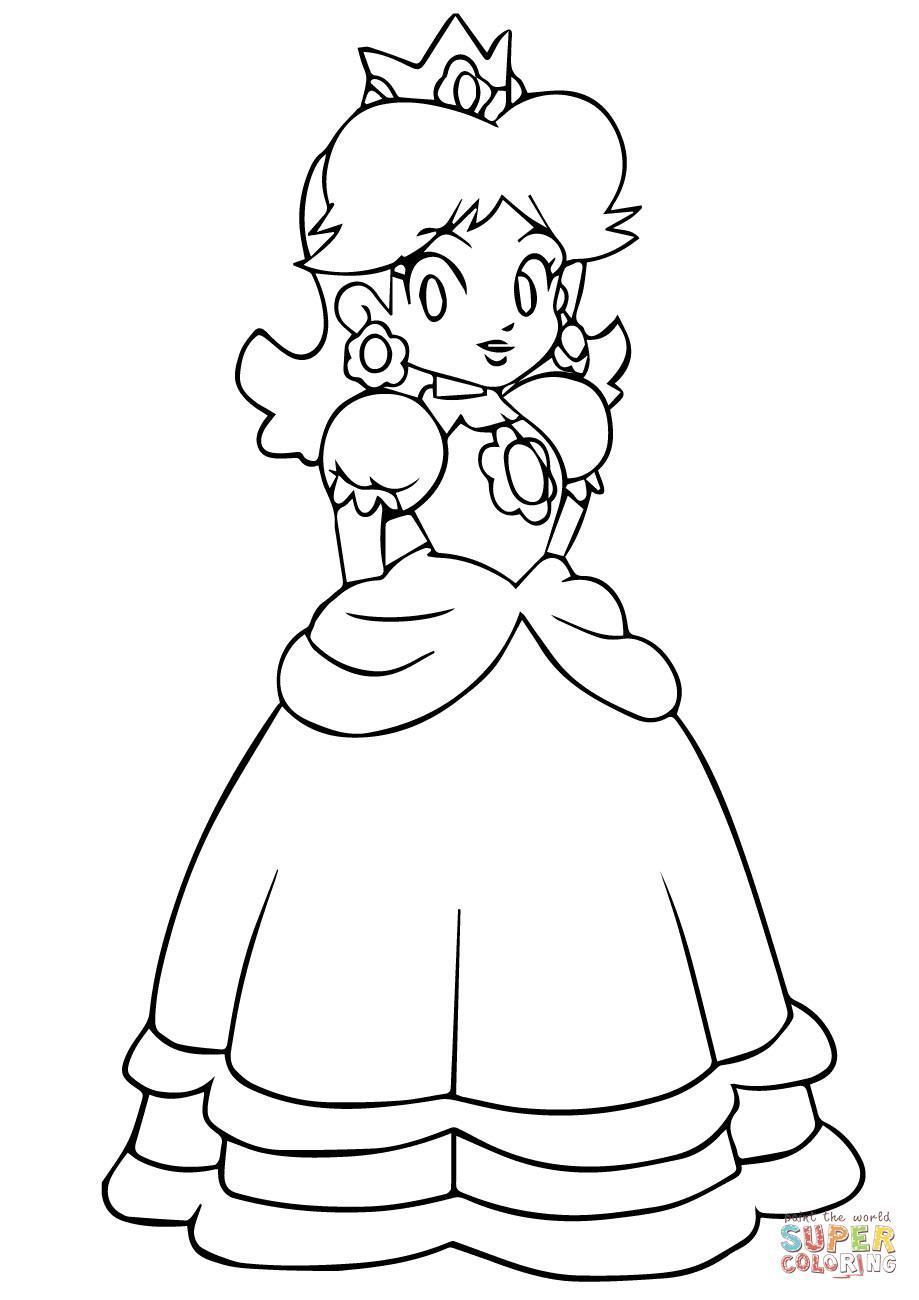 Princess Peach Coloring Pages for Kids 76