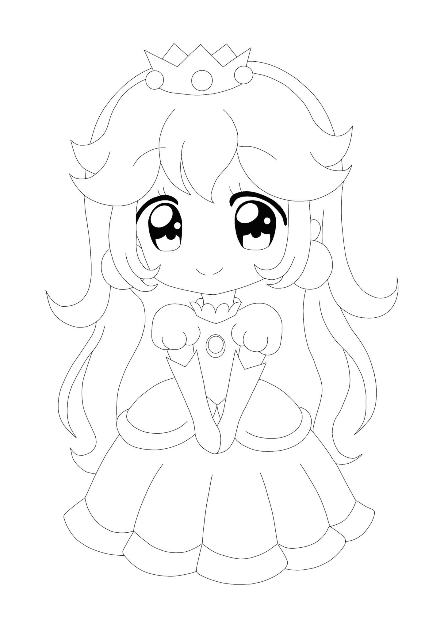 Princess Peach Coloring Pages for Kids 79