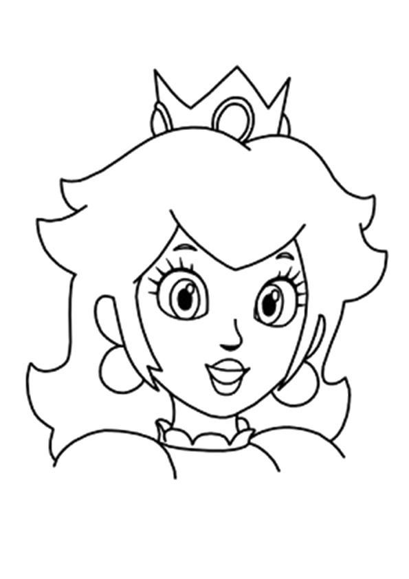 Princess Peach Coloring Pages for Kids 80