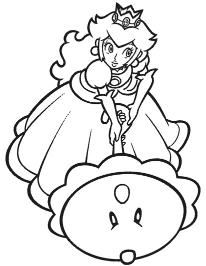 Princess Peach Coloring Pages for Kids 82