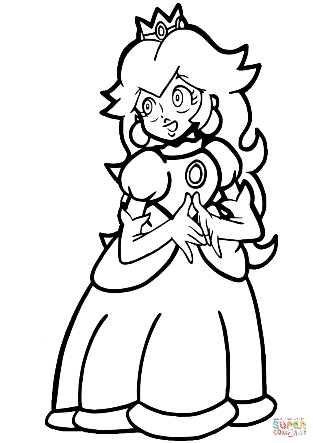 Princess Peach Coloring Pages for Kids 83