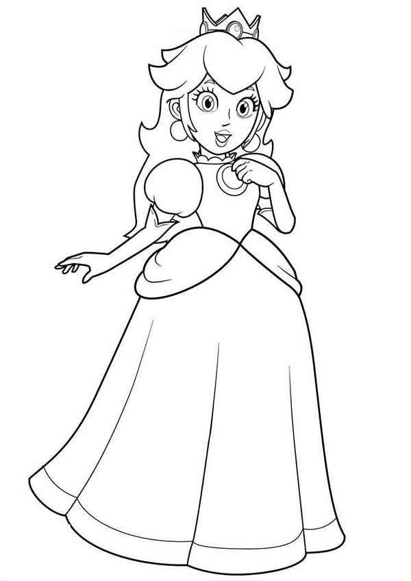 Princess Peach Coloring Pages for Kids 86