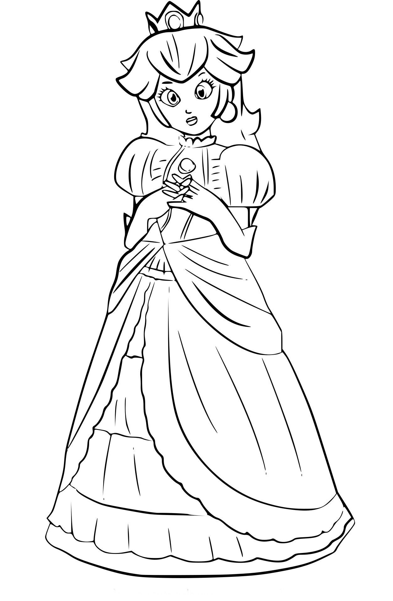 Princess Peach Coloring Pages for Kids 94