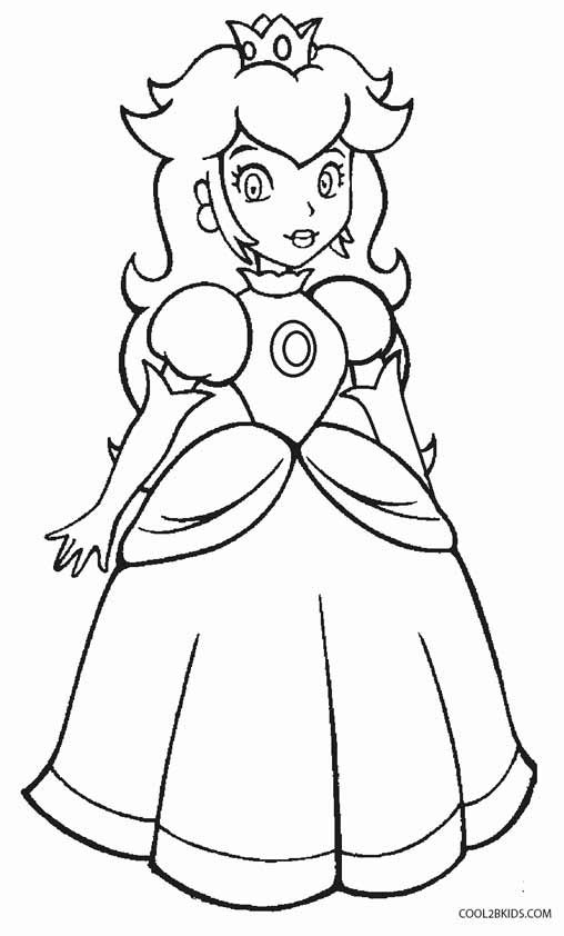 Princess Peach Coloring Pages for Kids 95