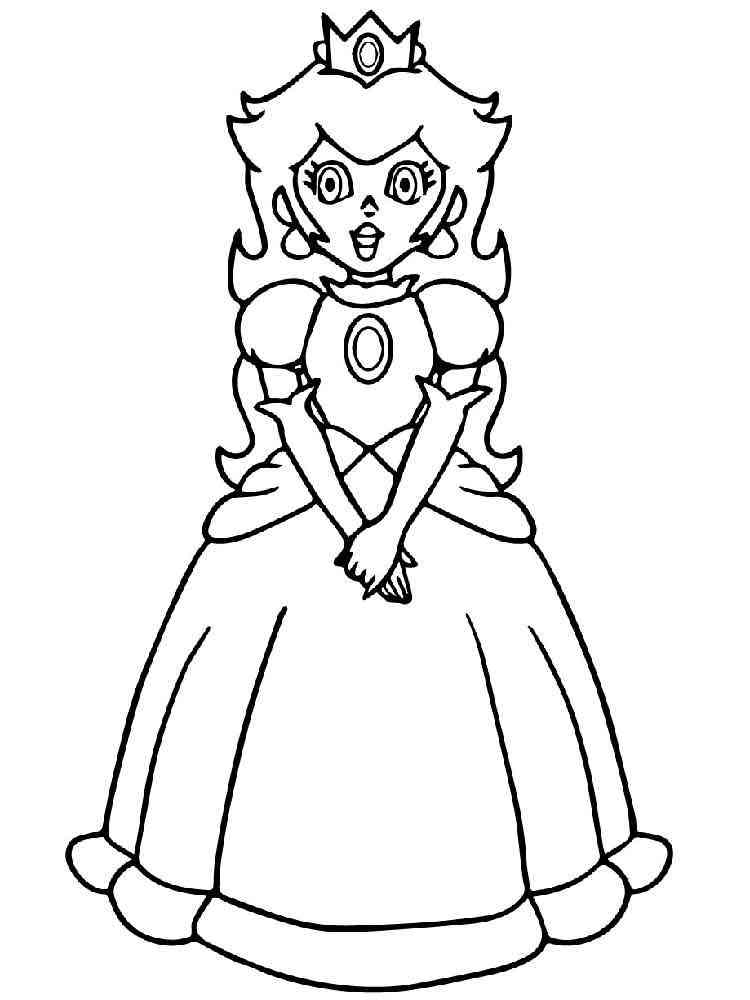 Princess Peach Coloring Pages for Kids 96