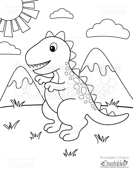 Scary T Rex Coloring Pages Free Printable 110