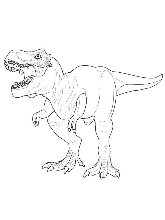 Scary T Rex Coloring Pages Free Printable 113