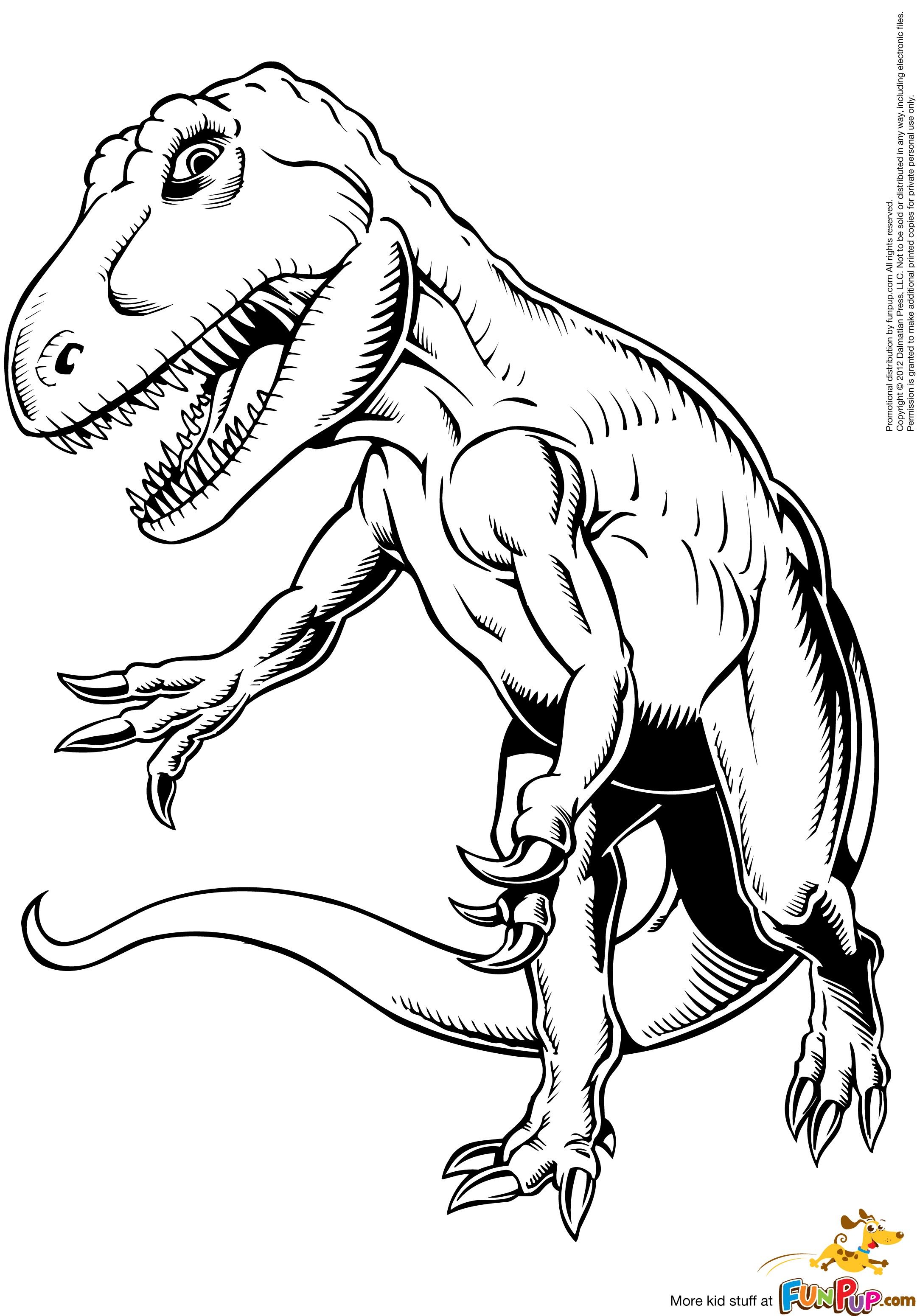 Scary T Rex Coloring Pages Free Printable 116