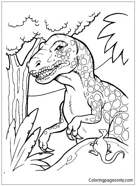 Scary T Rex Coloring Pages Free Printable 119