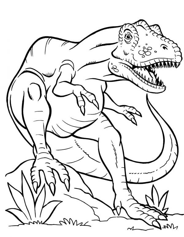 Scary T Rex Coloring Pages Free Printable 122