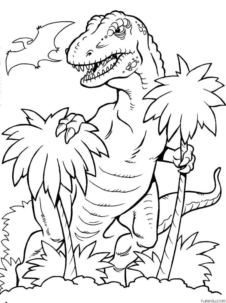 Scary T Rex Coloring Pages Free Printable 128