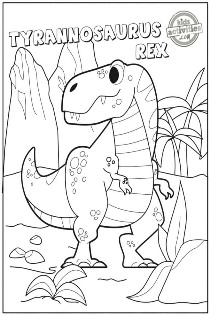 Scary T Rex Coloring Pages Free Printable 20