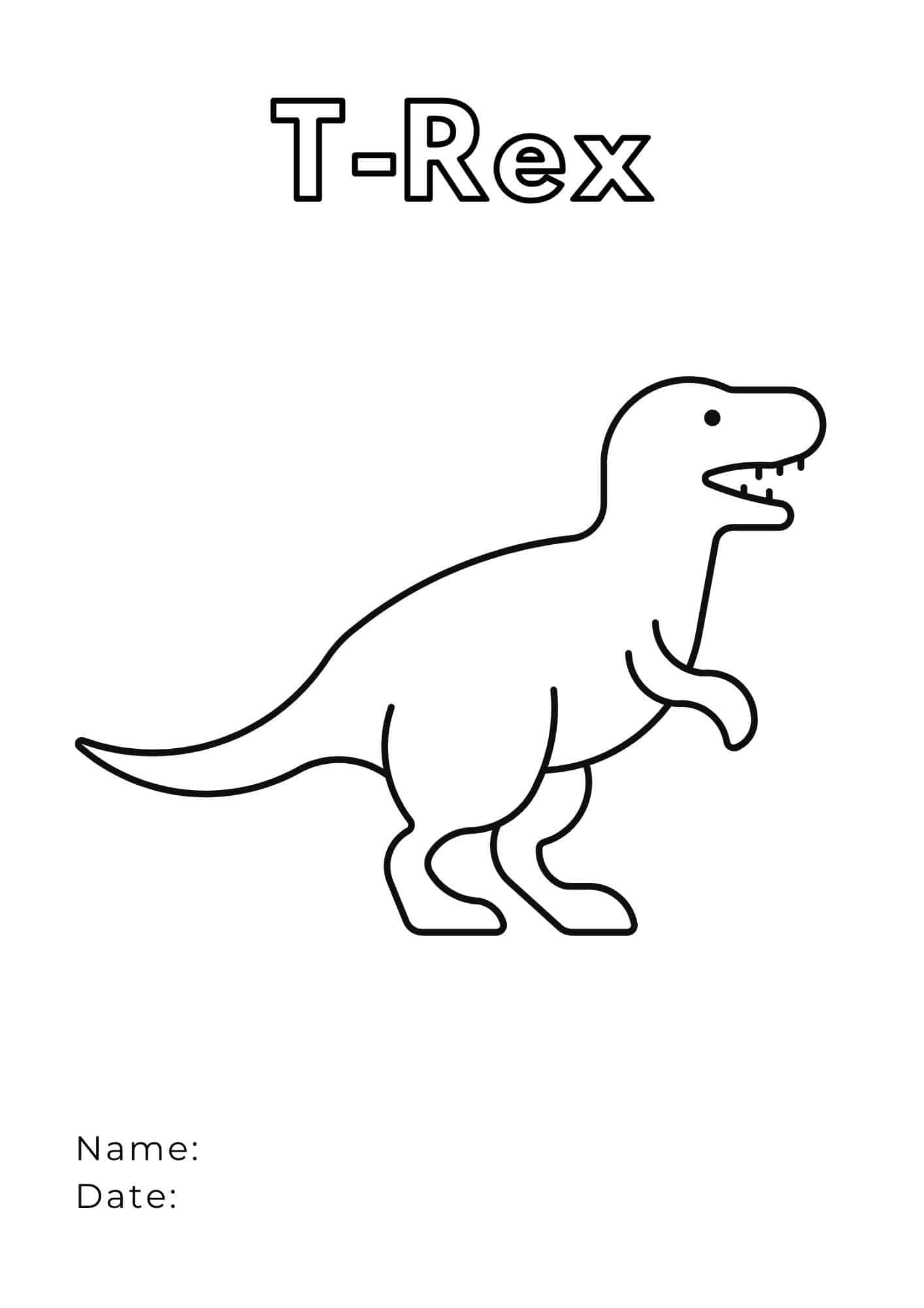 Scary T Rex Coloring Pages Free Printable 24