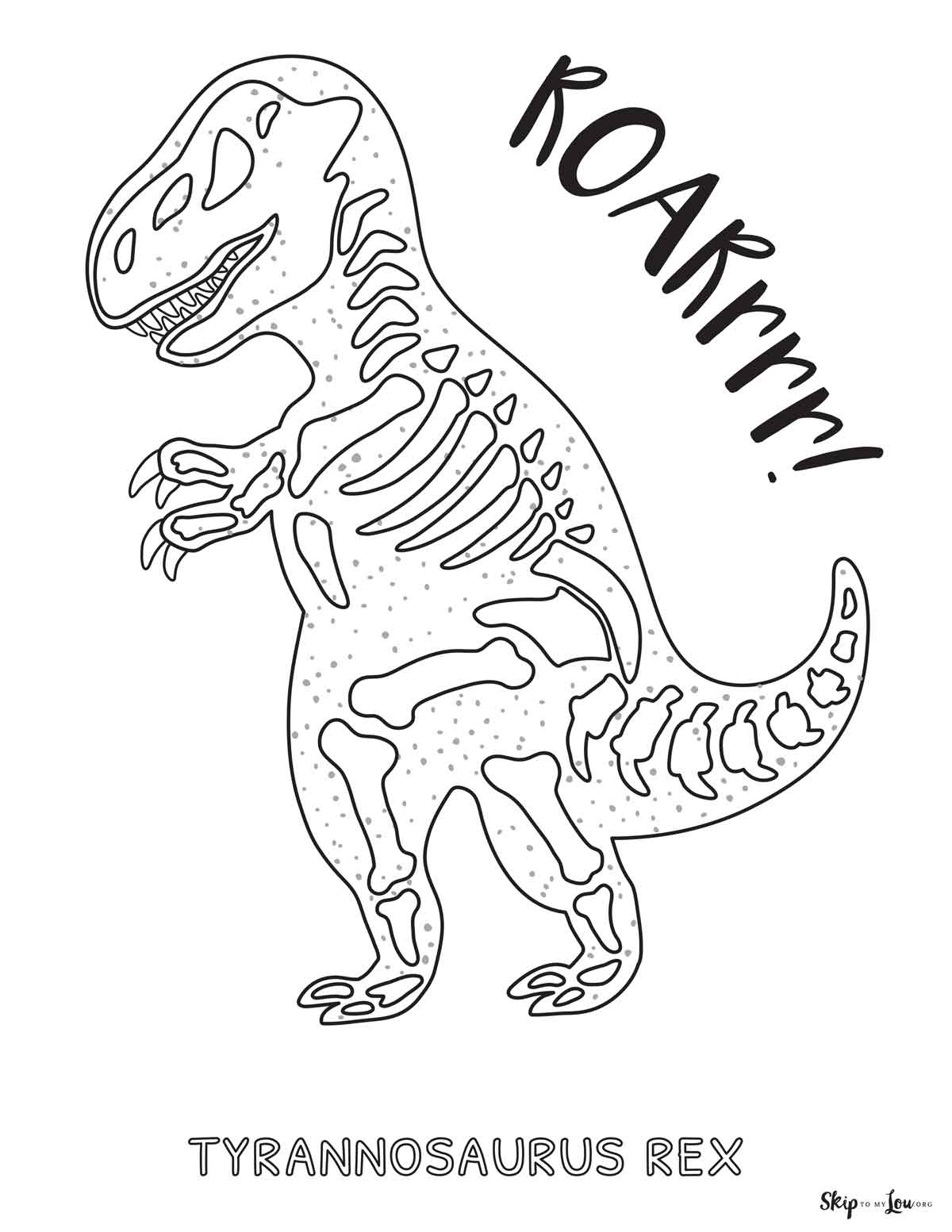 Scary T Rex Coloring Pages Free Printable 25