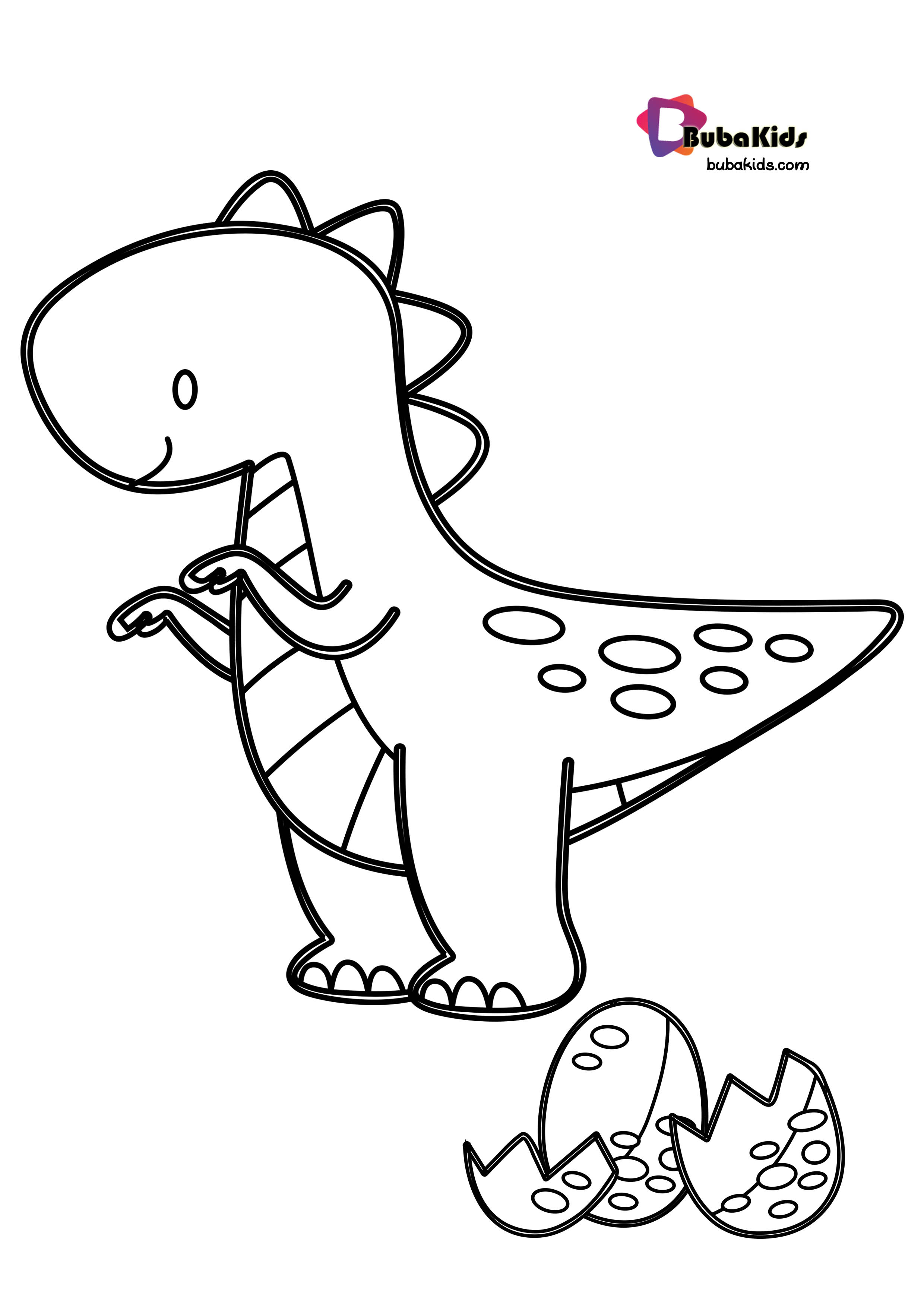 Scary T Rex Coloring Pages Free Printable 3