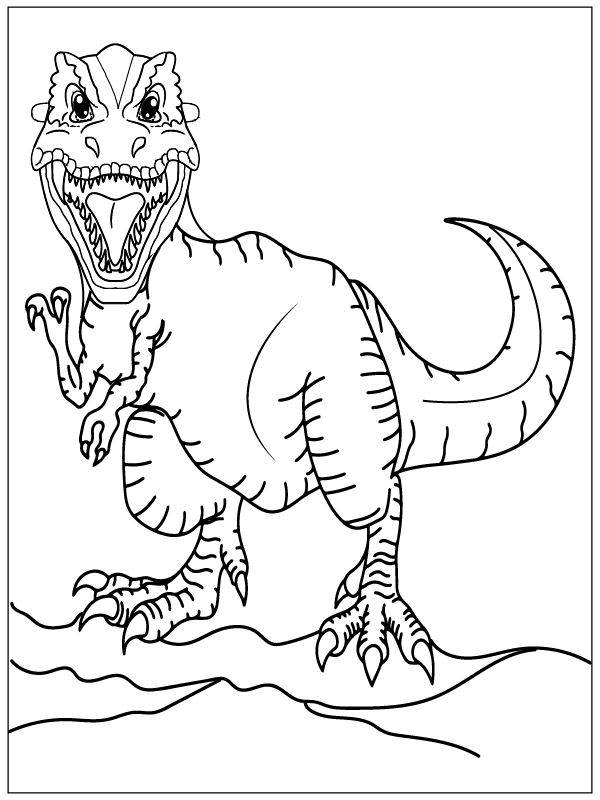 Scary T Rex Coloring Pages Free Printable 30