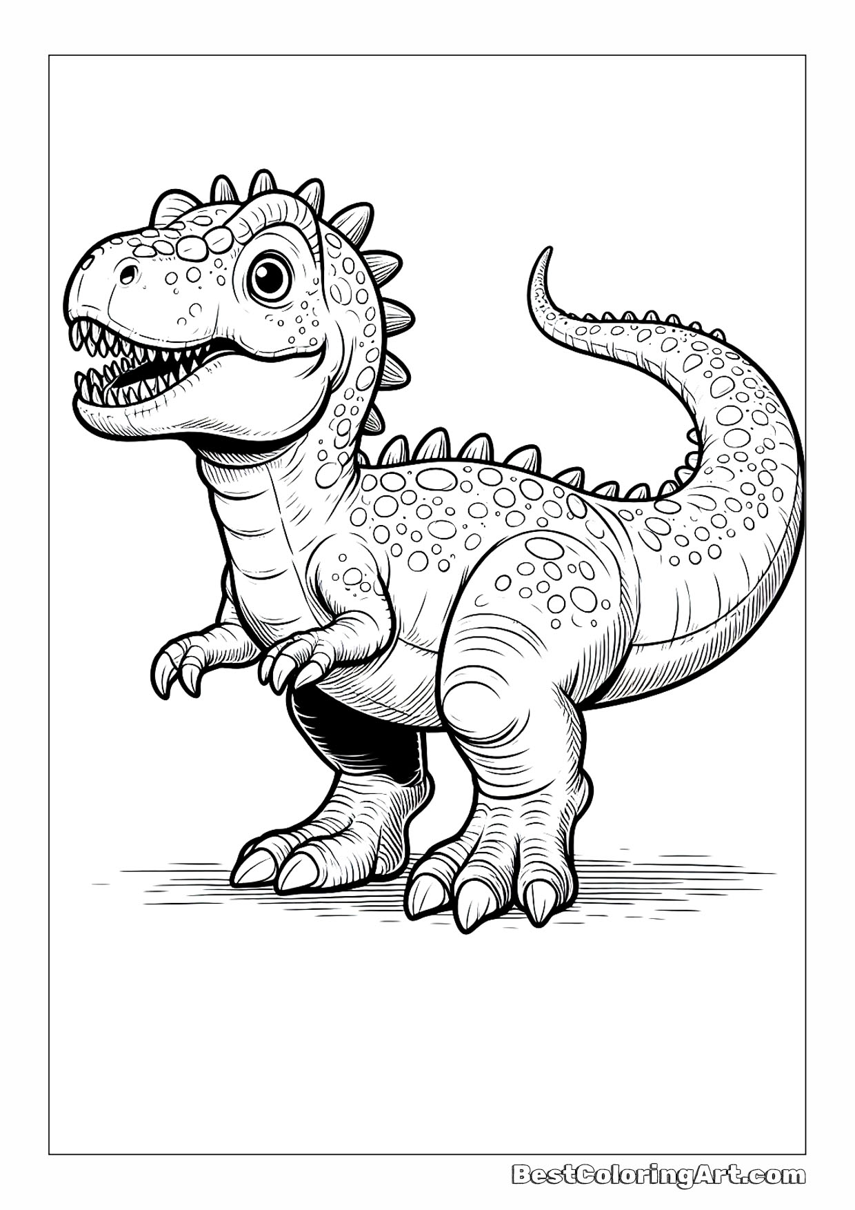 Scary T Rex Coloring Pages Free Printable 33