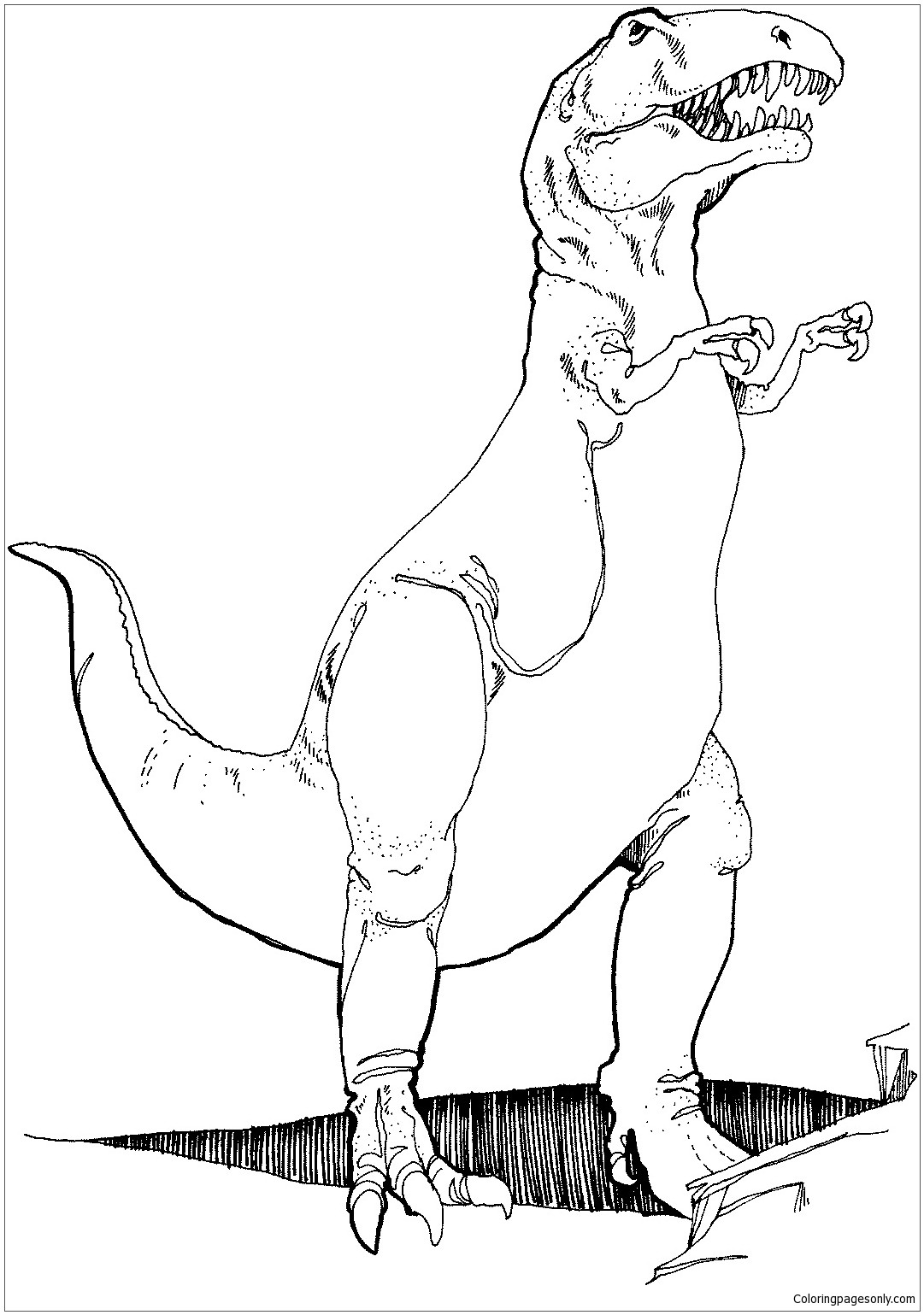 Scary T Rex Coloring Pages Free Printable 35