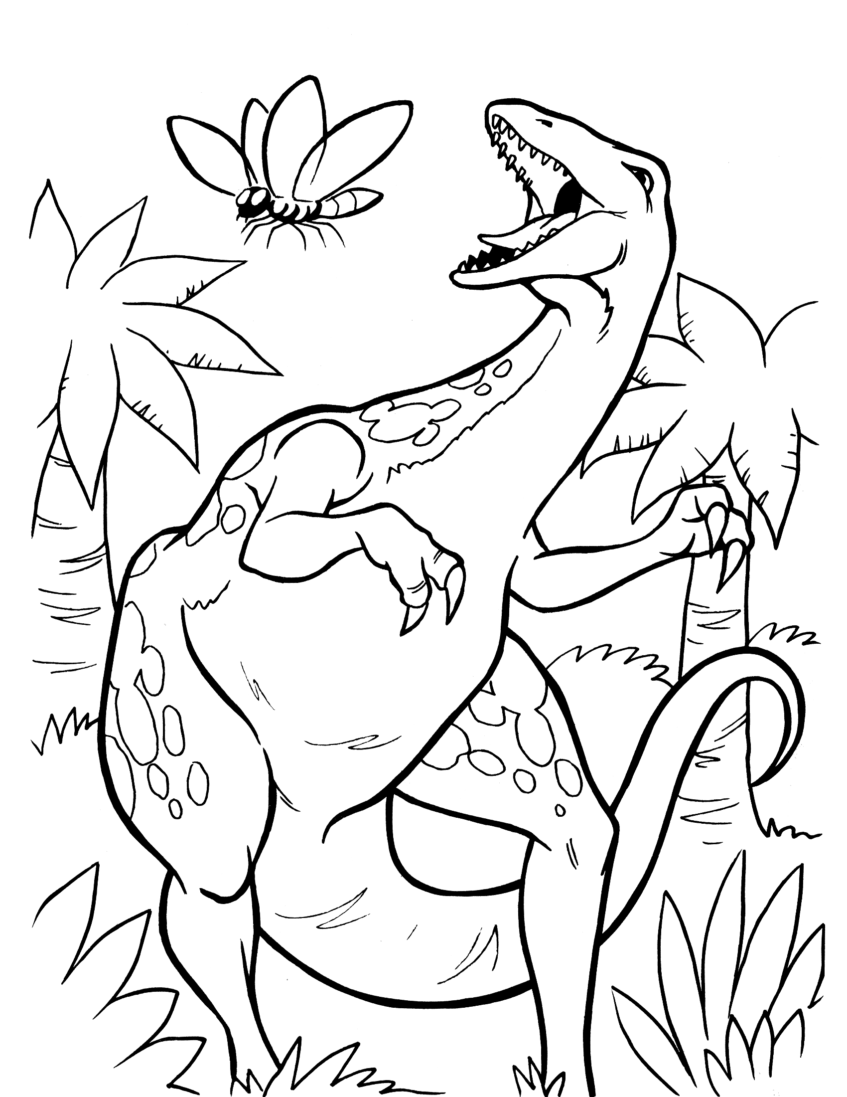 Scary T Rex Coloring Pages Free Printable 40