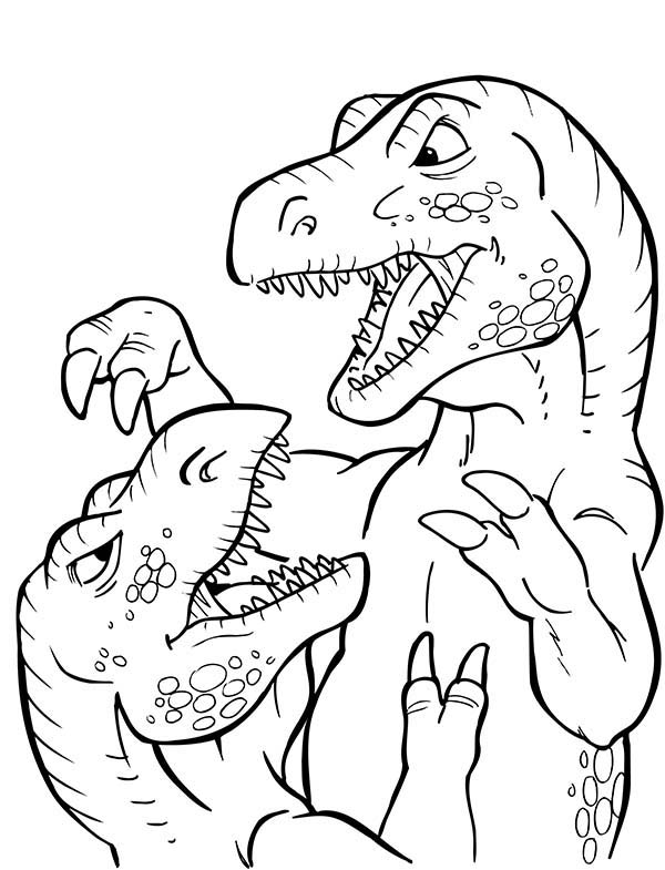 Scary T Rex Coloring Pages Free Printable 5