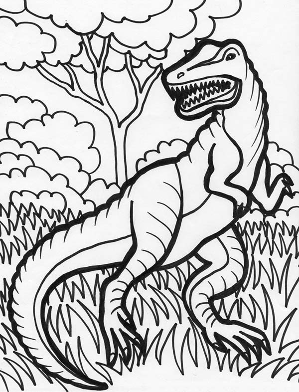 Scary T Rex Coloring Pages Free Printable 55