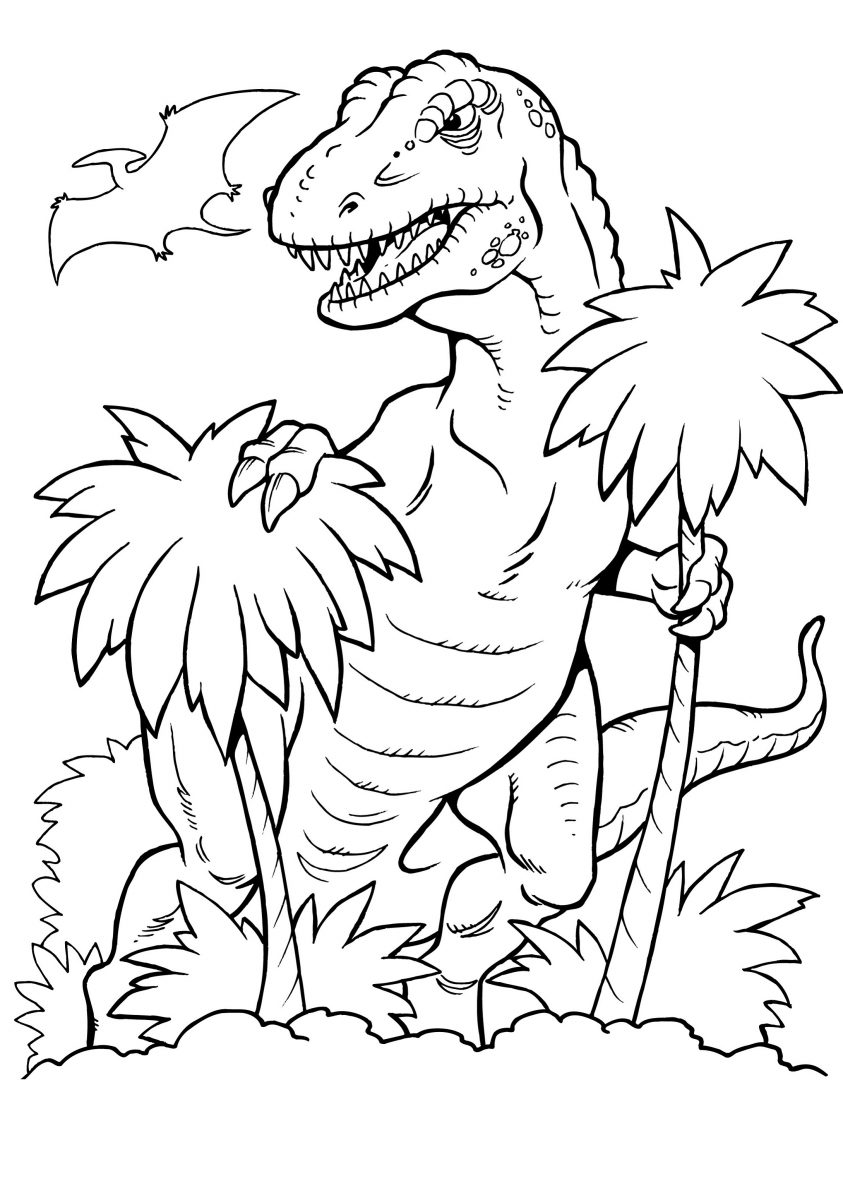 Scary T Rex Coloring Pages Free Printable 57