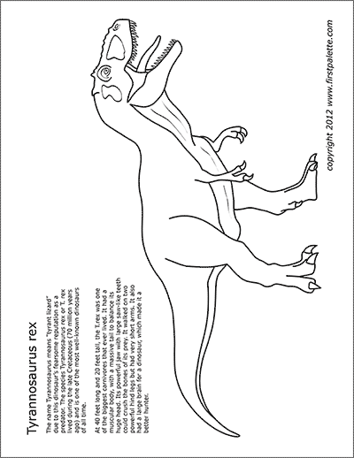 Scary T Rex Coloring Pages Free Printable 58