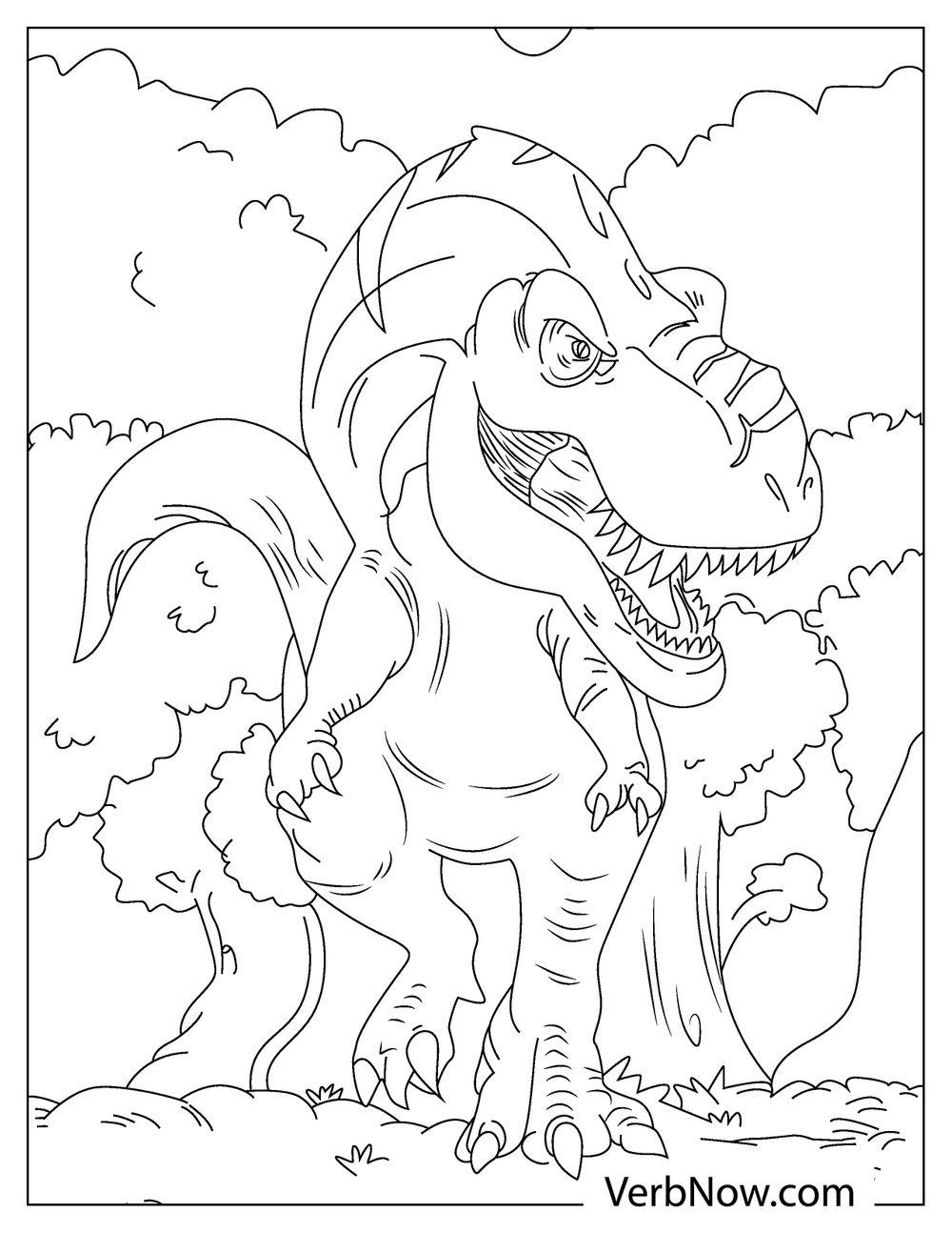 Scary T Rex Coloring Pages Free Printable 60