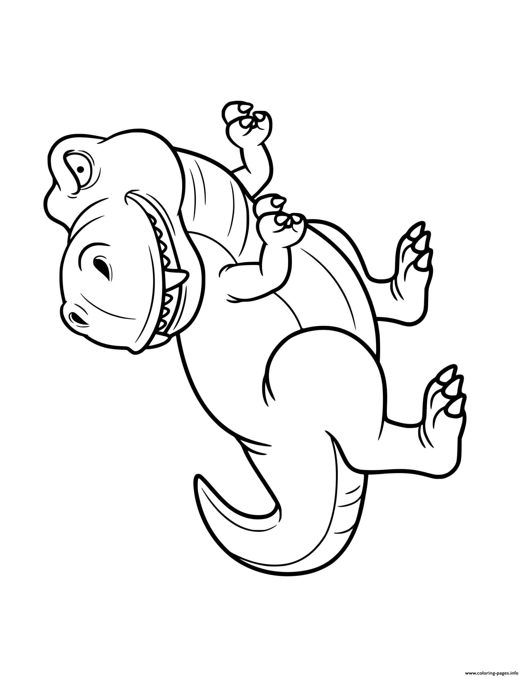 Scary T Rex Coloring Pages Free Printable 7