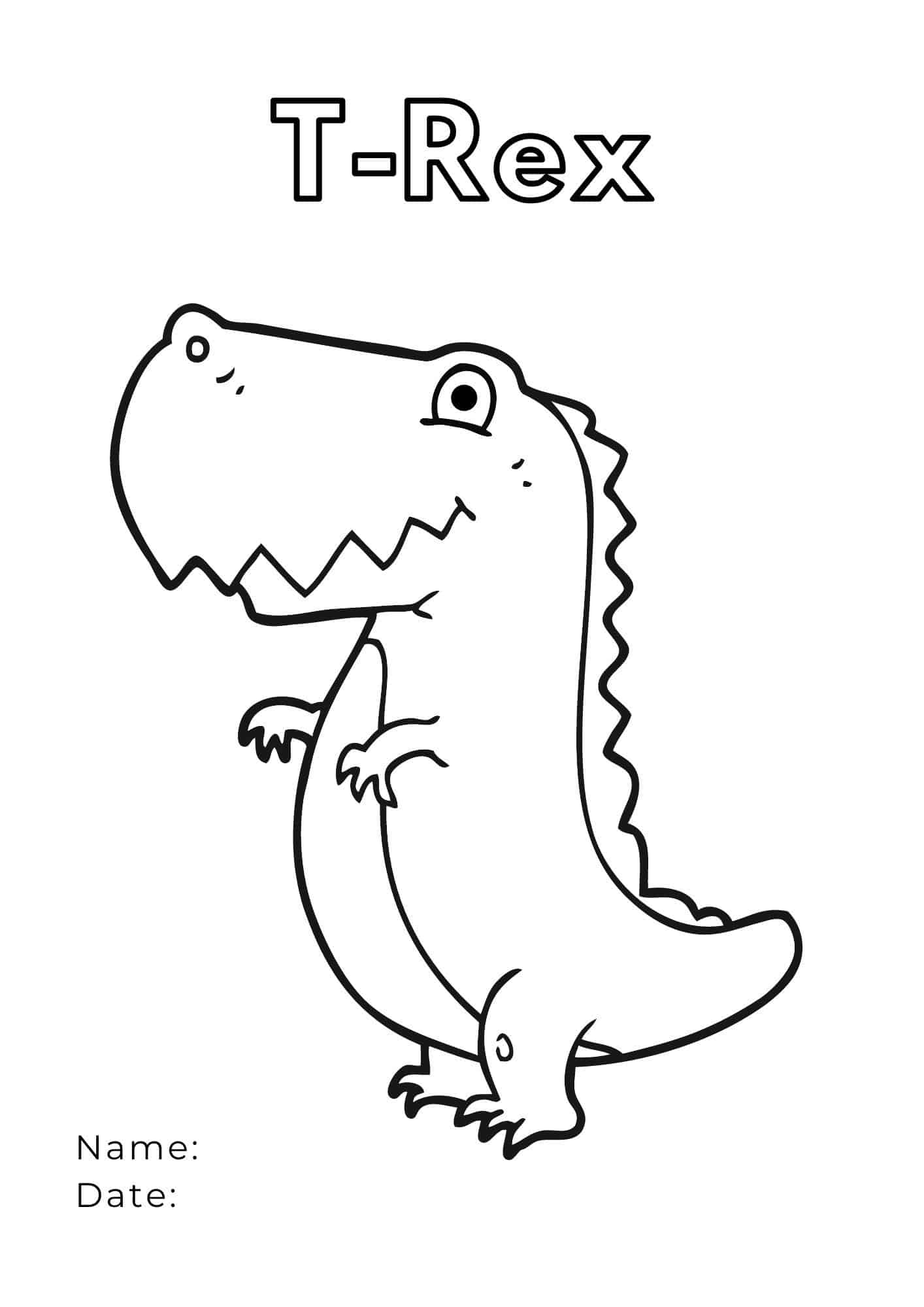 Scary T Rex Coloring Pages Free Printable 74