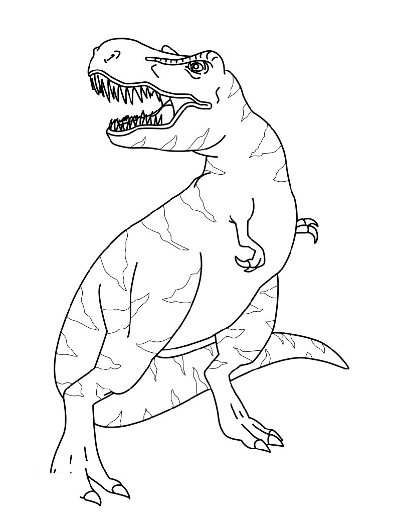 Scary T Rex Coloring Pages Free Printable 89