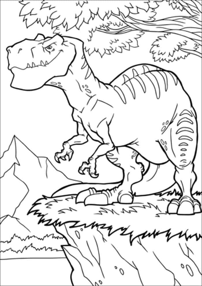 Scary T Rex Coloring Pages Free Printable 90