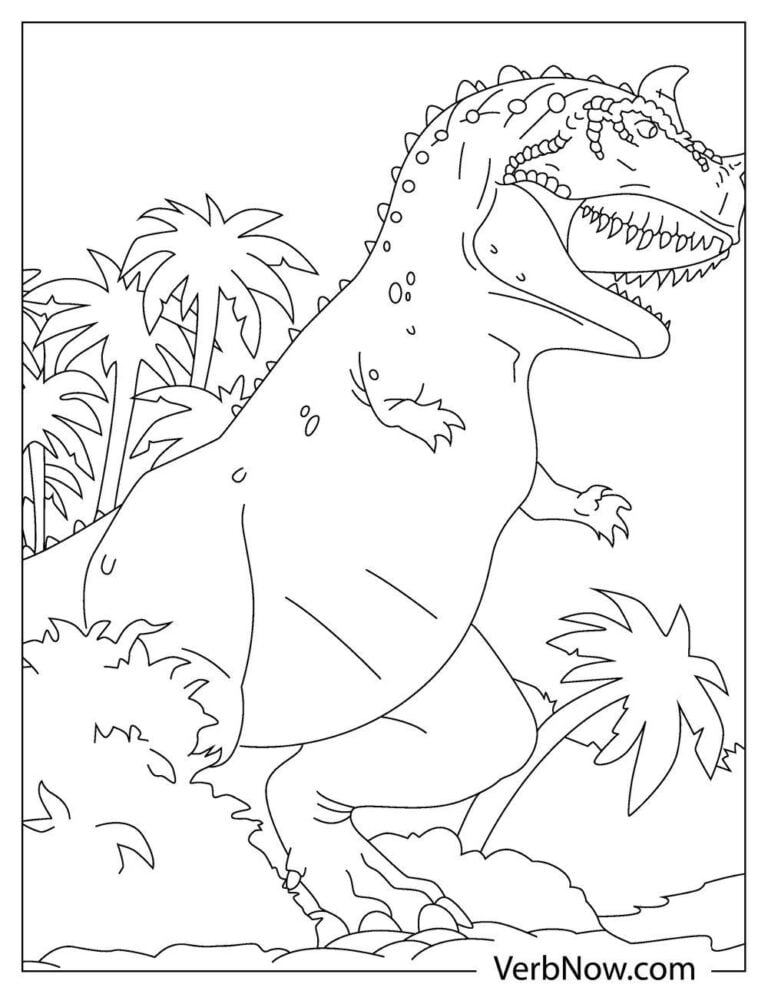 Scary T Rex Coloring Pages Free Printable 92