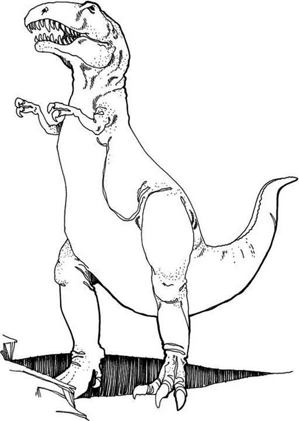 Scary T Rex Coloring Pages Free Printable 95