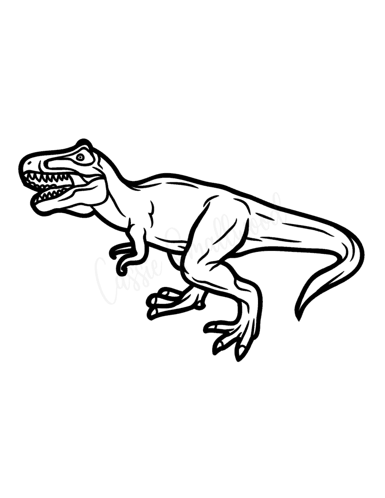 Scary T Rex Coloring Pages Free Printable 96