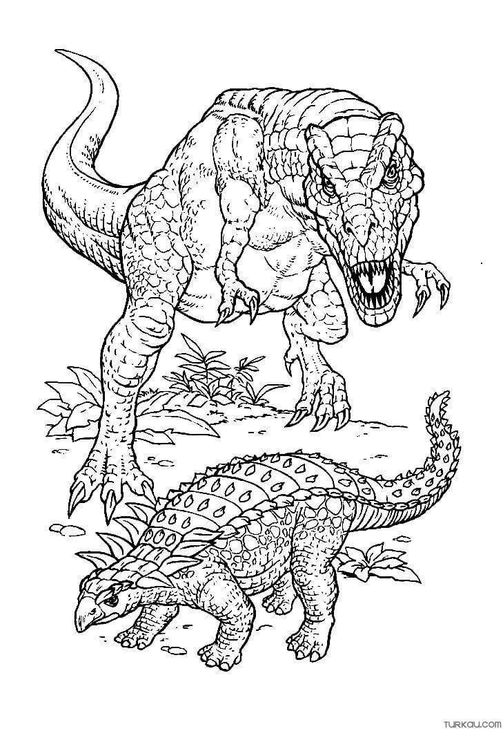 Scary T Rex Coloring Pages Free Printable 98