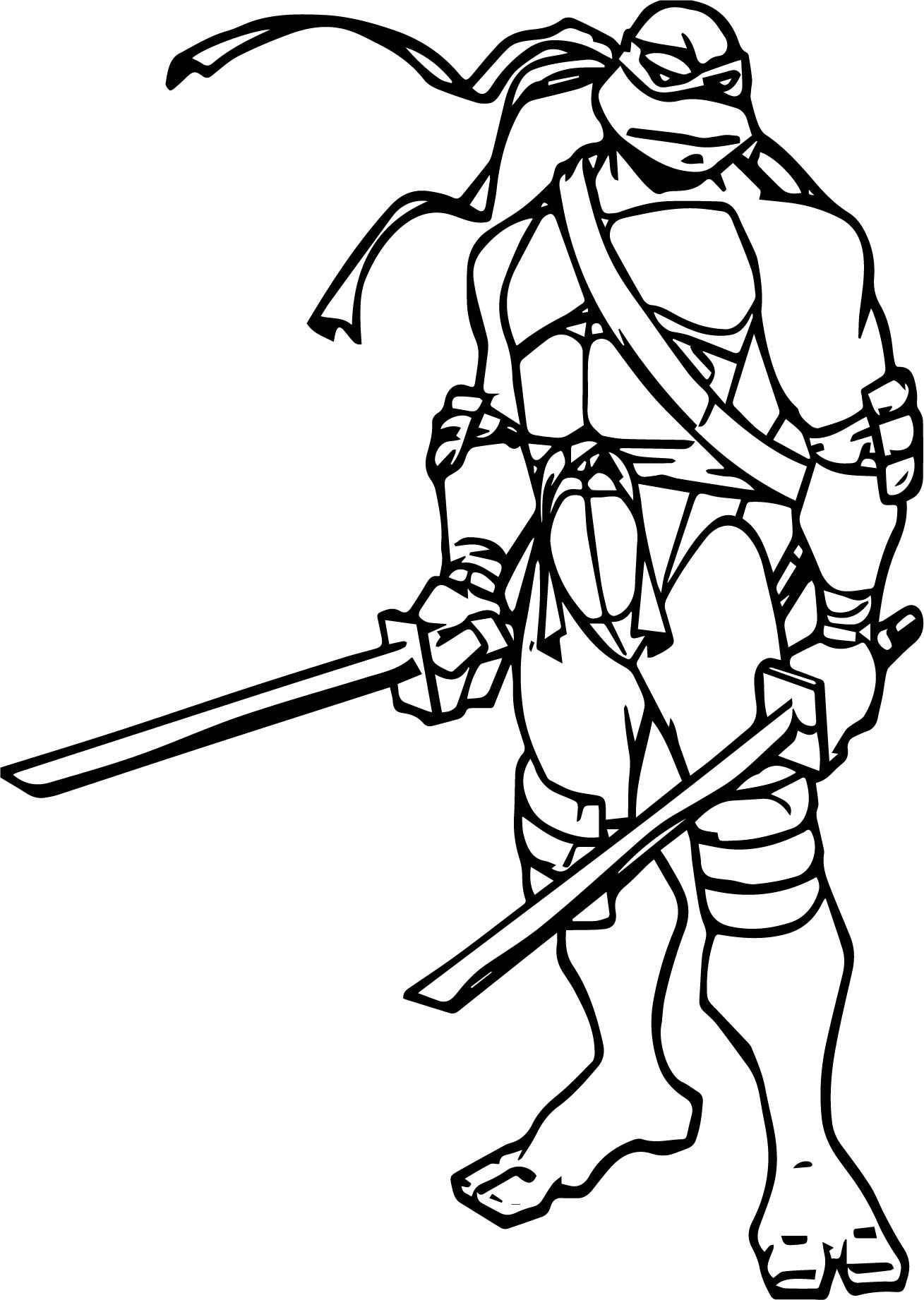 TMNT Ninja Turtle Coloring Pages Printable 100