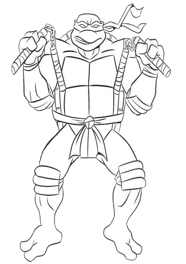 TMNT Ninja Turtle Coloring Pages Printable 11