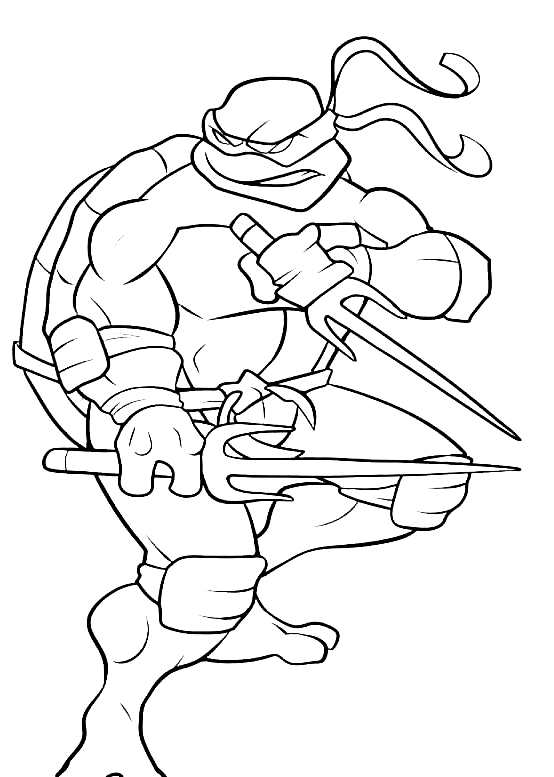 TMNT Ninja Turtle Coloring Pages Printable 13