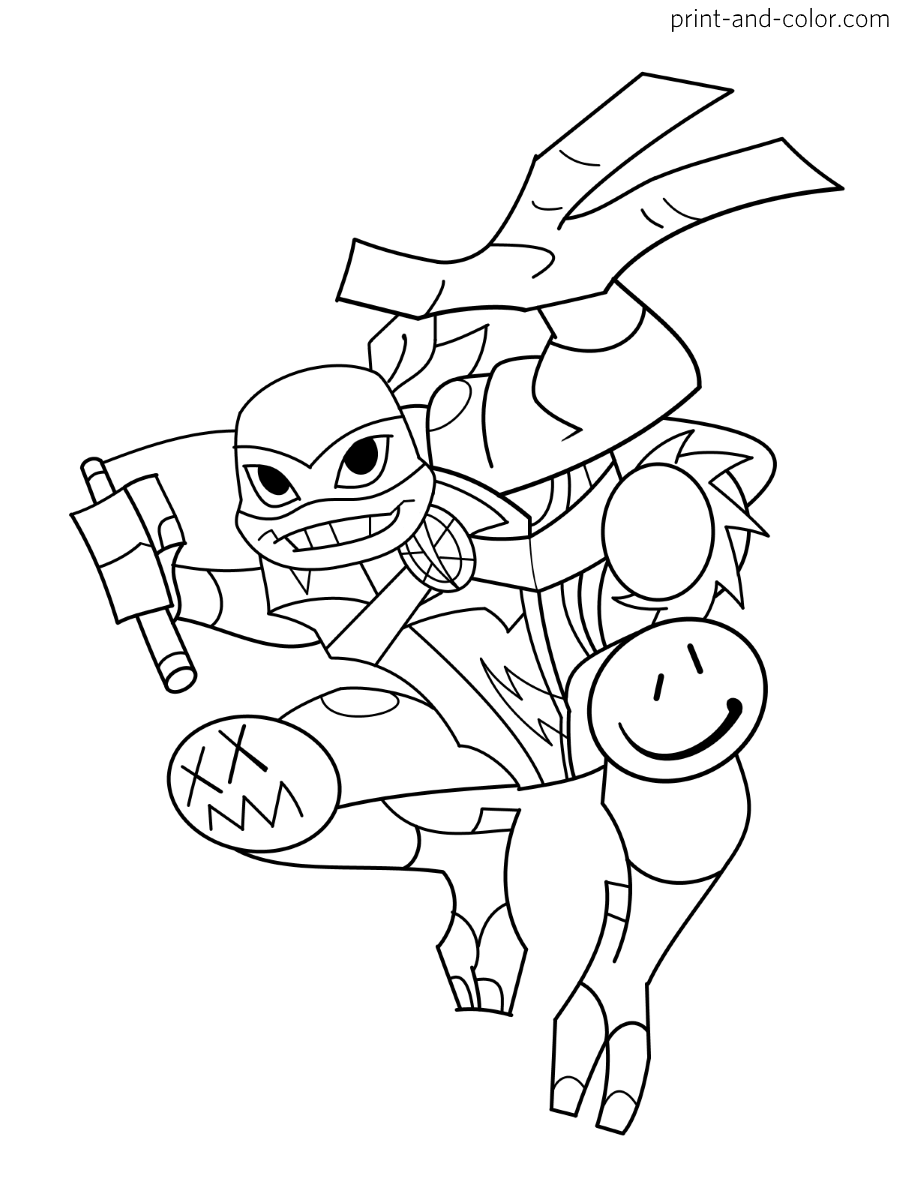 TMNT Ninja Turtle Coloring Pages Printable 16