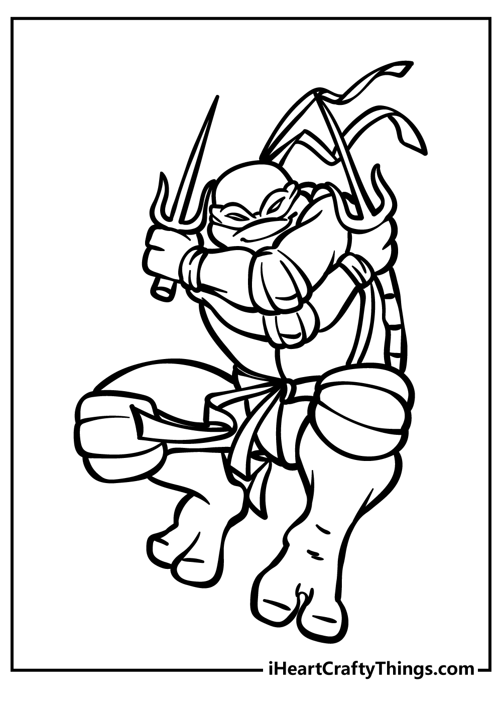 TMNT Ninja Turtle Coloring Pages Printable 21